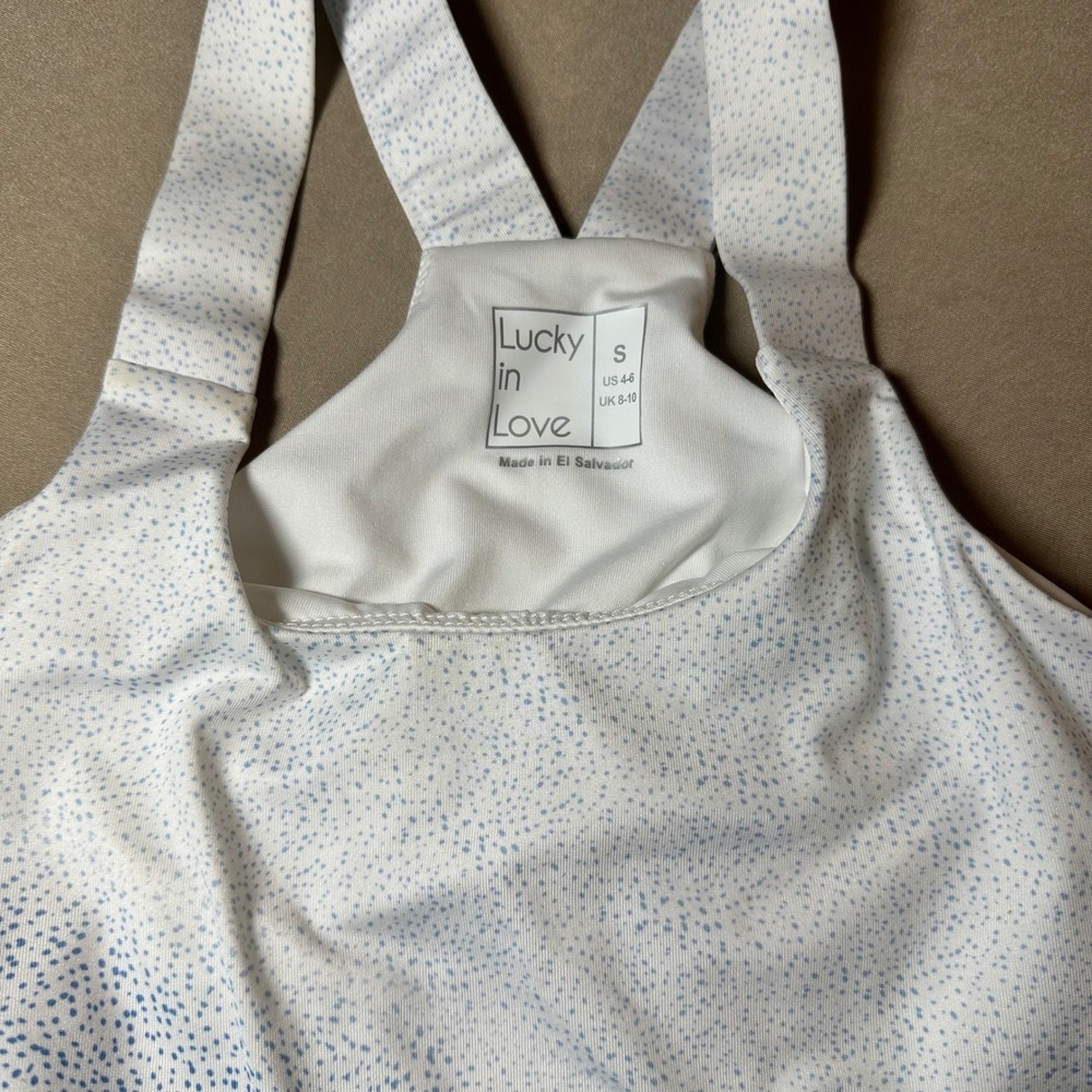 Lucky in Love S 4-6 Tennis SET Top Skort Small Snake Blue Peach White Pickleball - Picture 8 of 11